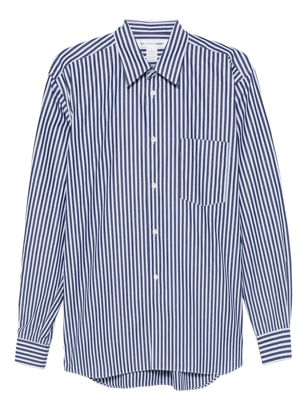 Comme des Garçons Homme striped long-sleeves shirt Blauw
