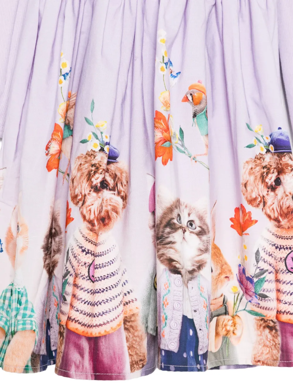 Molo Jurk met dierenprint en lange mouwen Paars