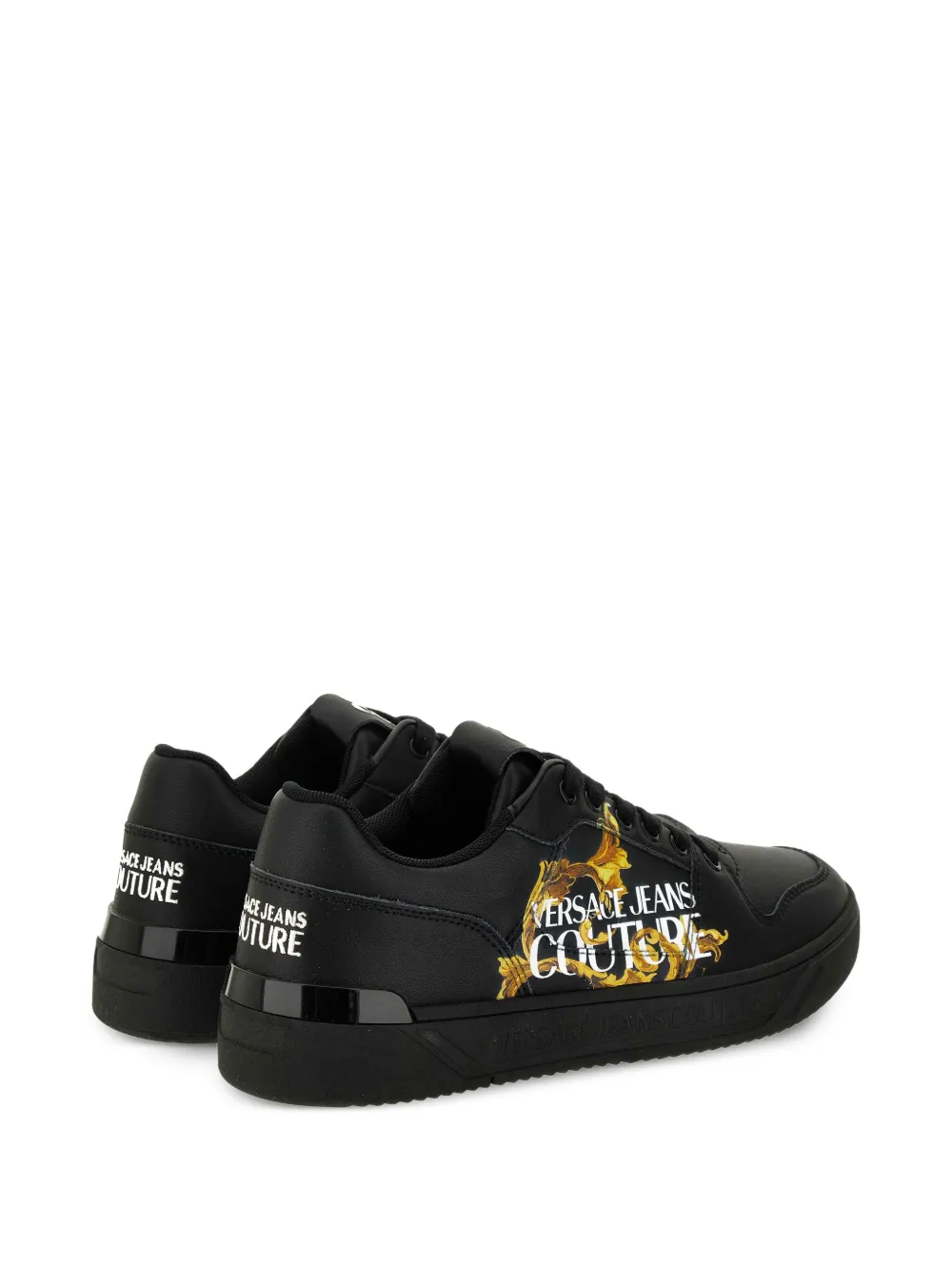 Versace Jeans Couture Sneakers met logoprint Zwart