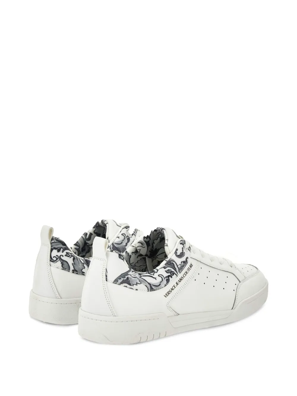 Versace Jeans Couture Barocco-print perforated sneakers White