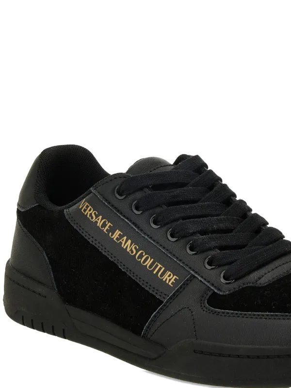 Versace Jeans Couture Logo Leather Sneakers Black FARFETCH PH