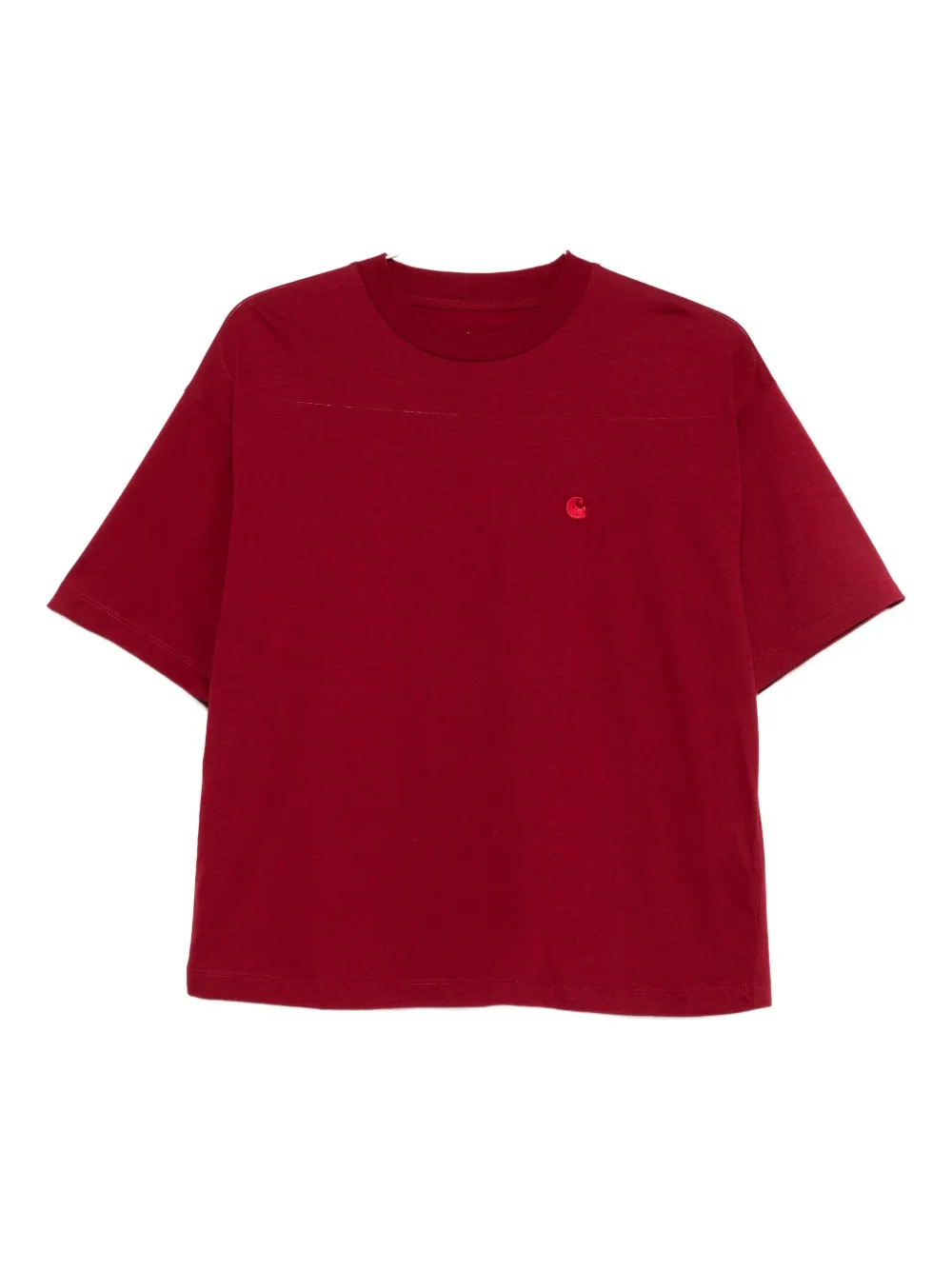 Carhartt WIP T-shirt met geborduurd logo Rood