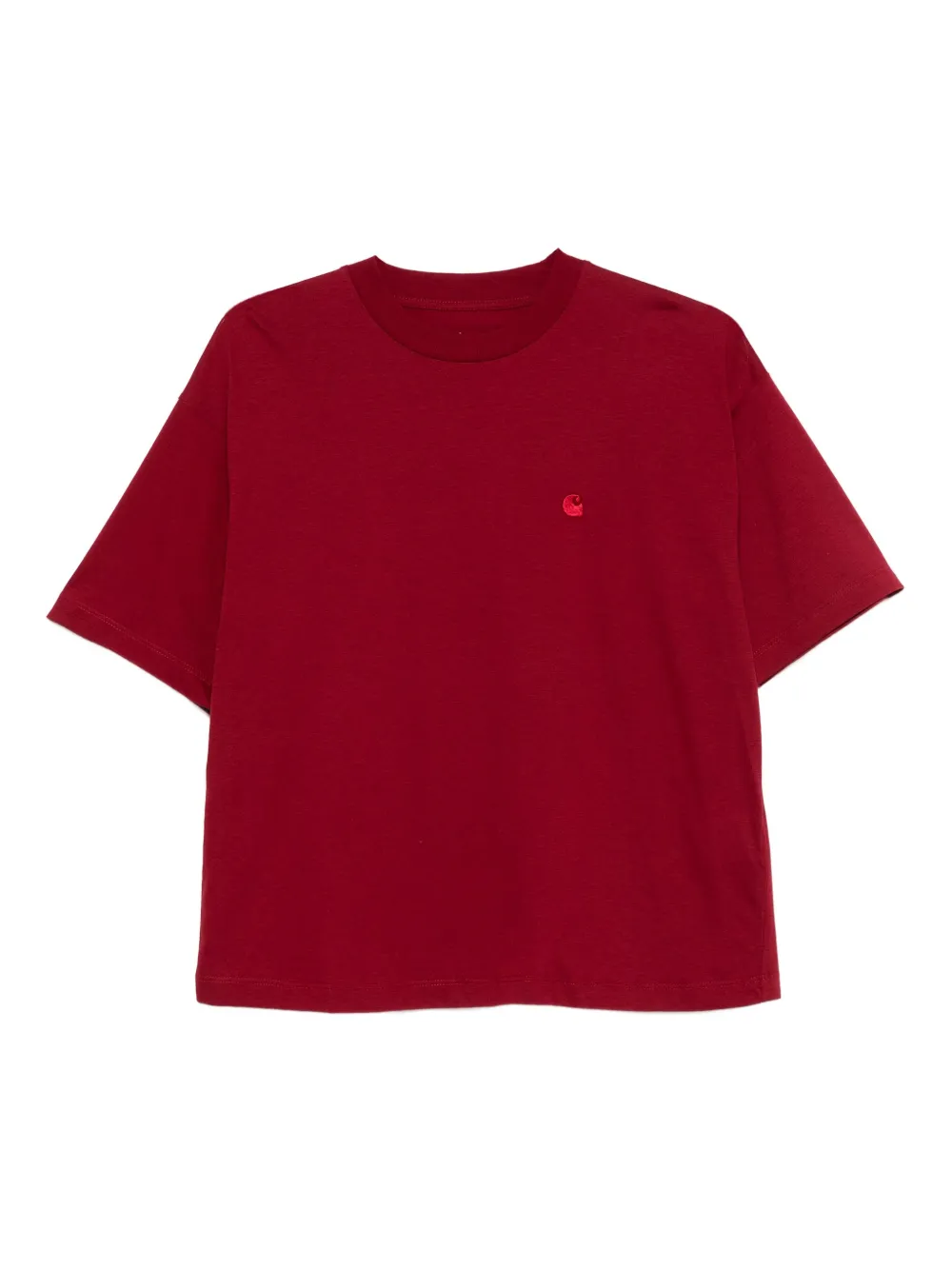 Carhartt WIP T-shirt met geborduurd logo Rood