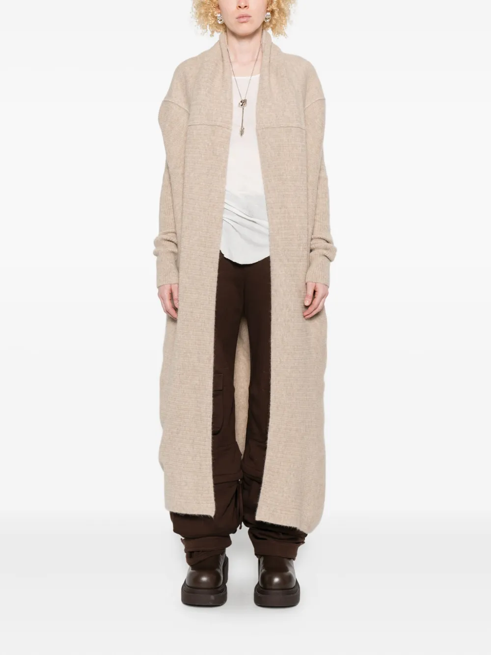 Rick Owens Open-front Cardigan In Neutral