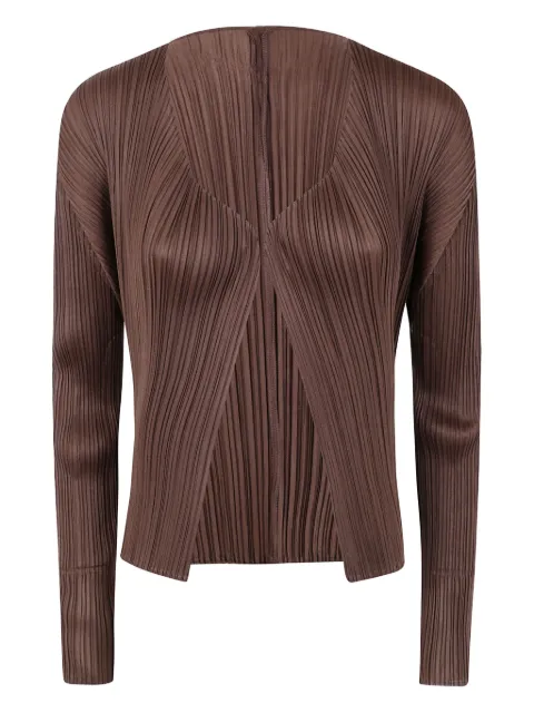 Pleats Please Issey Miyake cardigan à design plissé