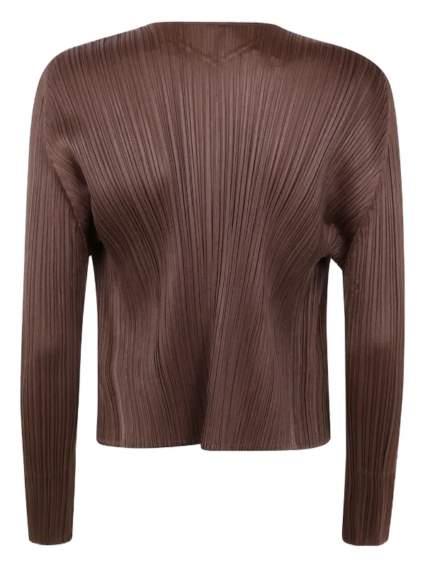 最終価格！PLEATSPLEASE cardigan Pleats Please Issey Miyake Pleated long-sleeved Cardigan
