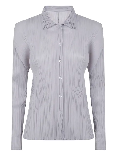 Pleats Please Issey Miyake pleated long-sleeved shirt