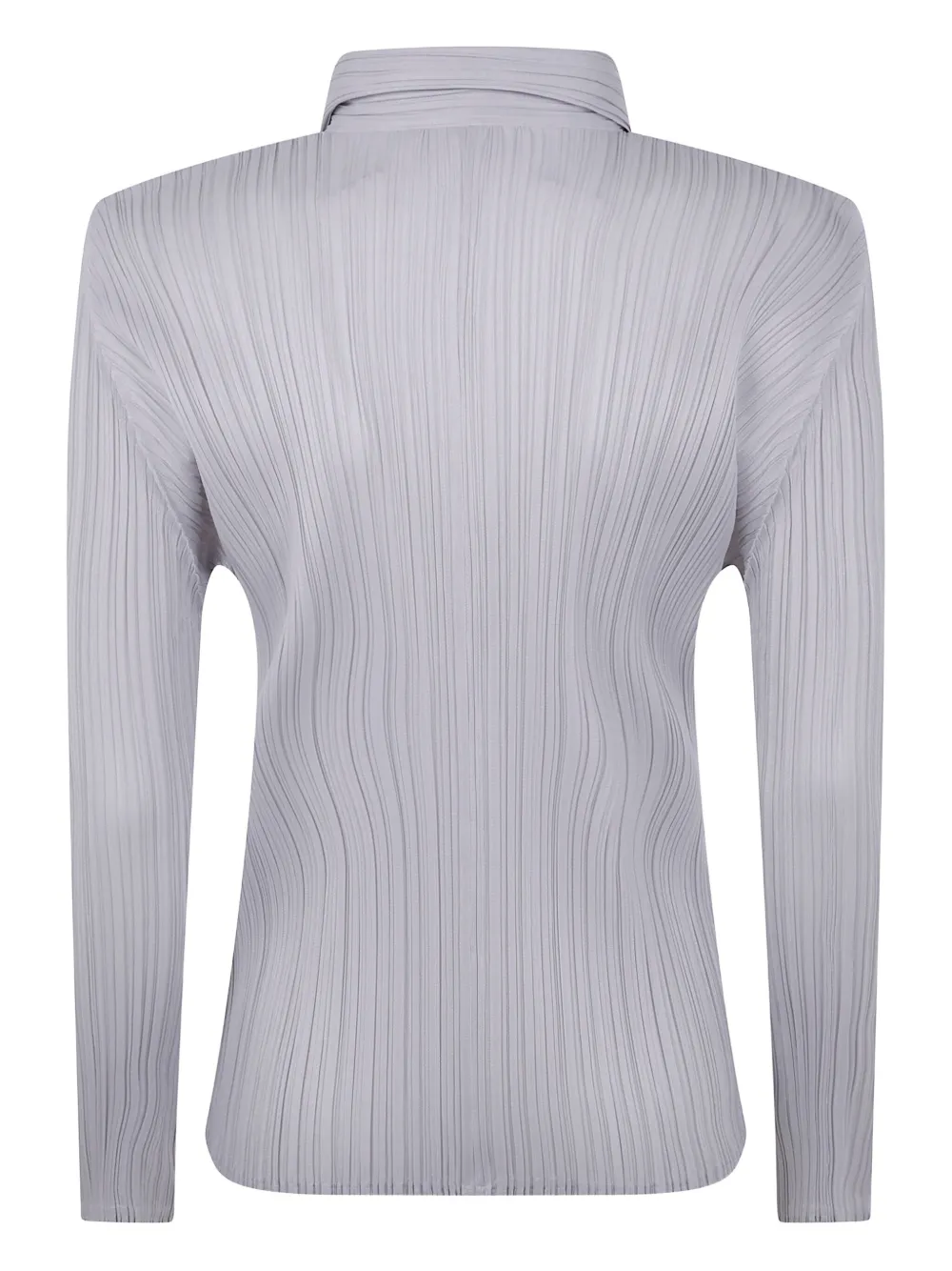 Pleats Please Issey Miyake pleated long-sleeved shirt Grijs