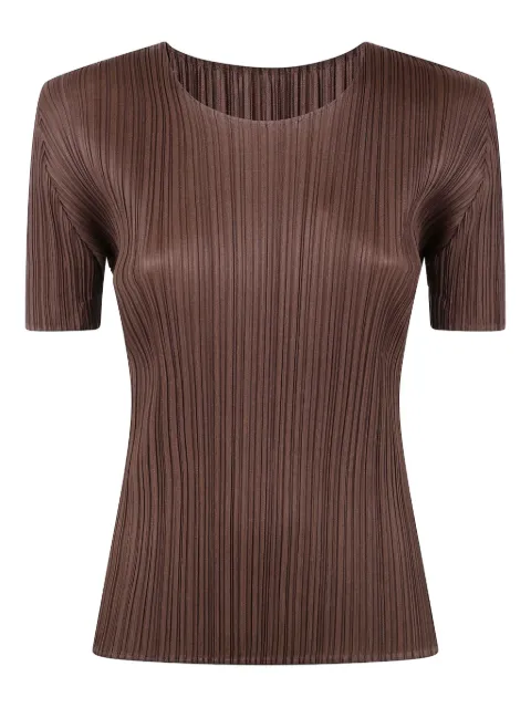 Pleats Please Issey Miyake pleated short-sleeved T-shirt