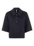 Liviana Conti half-sleeves polo top - Black