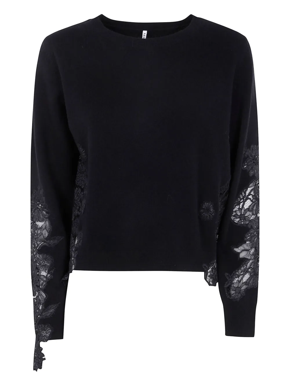 Liviana Conti lace-paneled wool sweater | Black | Image 1
