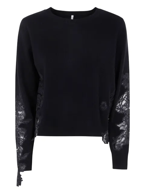 Liviana Conti lace-paneled wool sweater