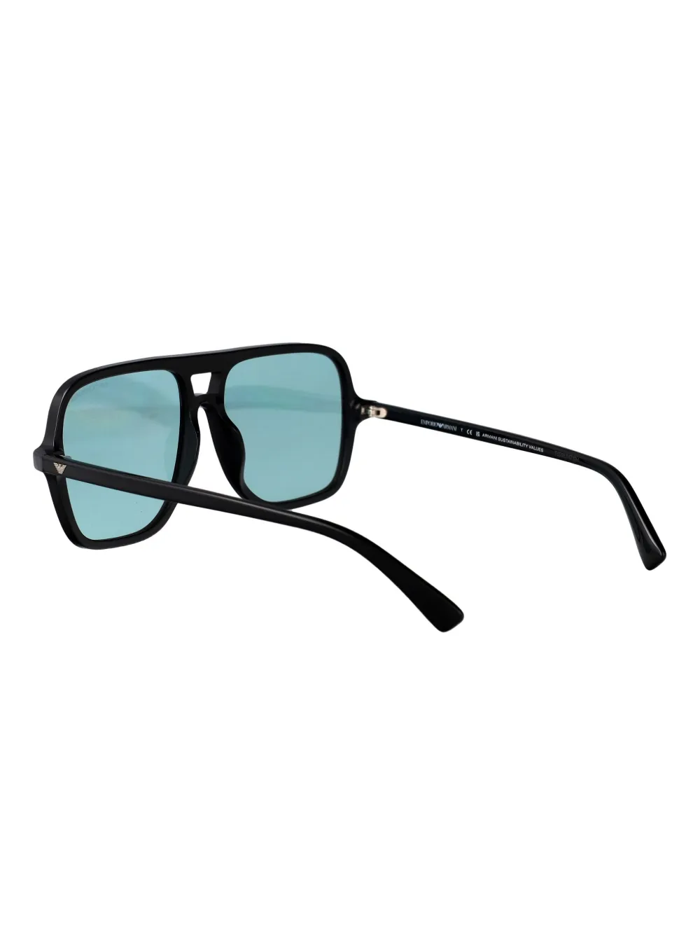 Emporio Armani acetate square sunglasses Zwart