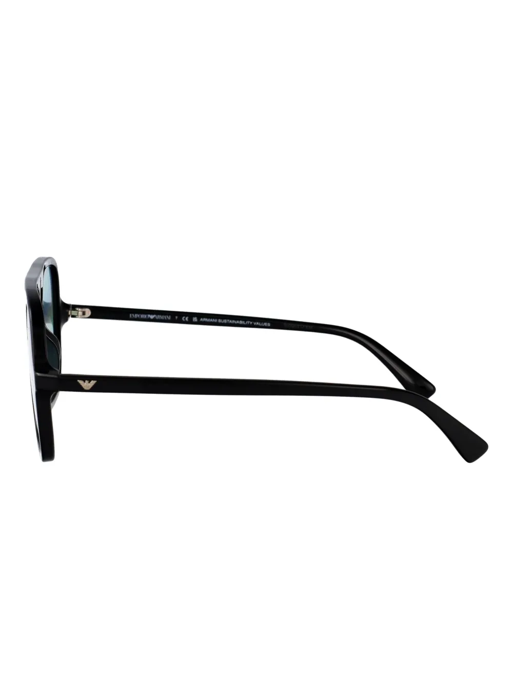 Emporio Armani acetate square sunglasses Zwart