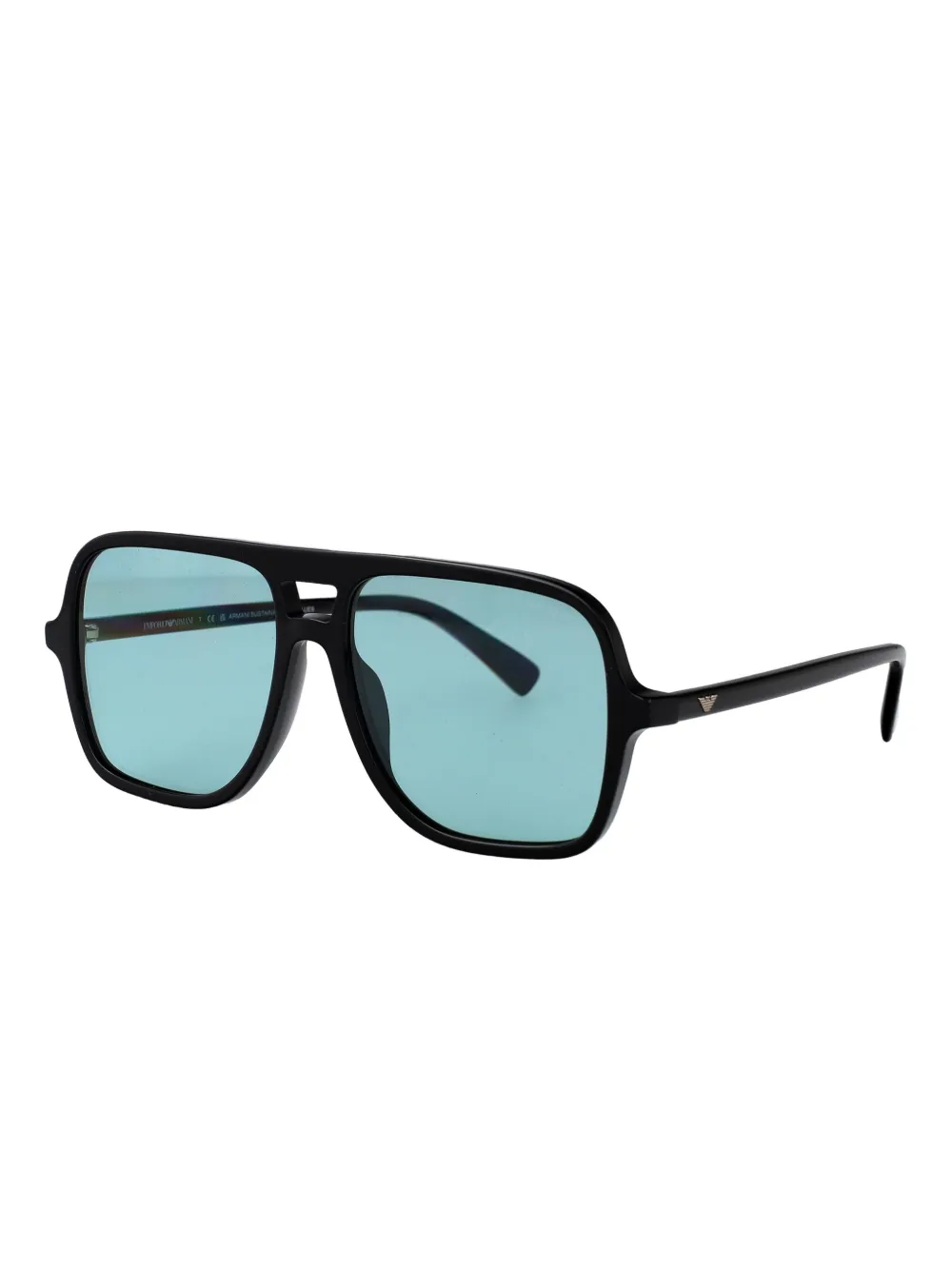 Emporio Armani acetate square sunglasses Zwart