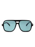 Emporio Armani acetate square sunglasses - Black