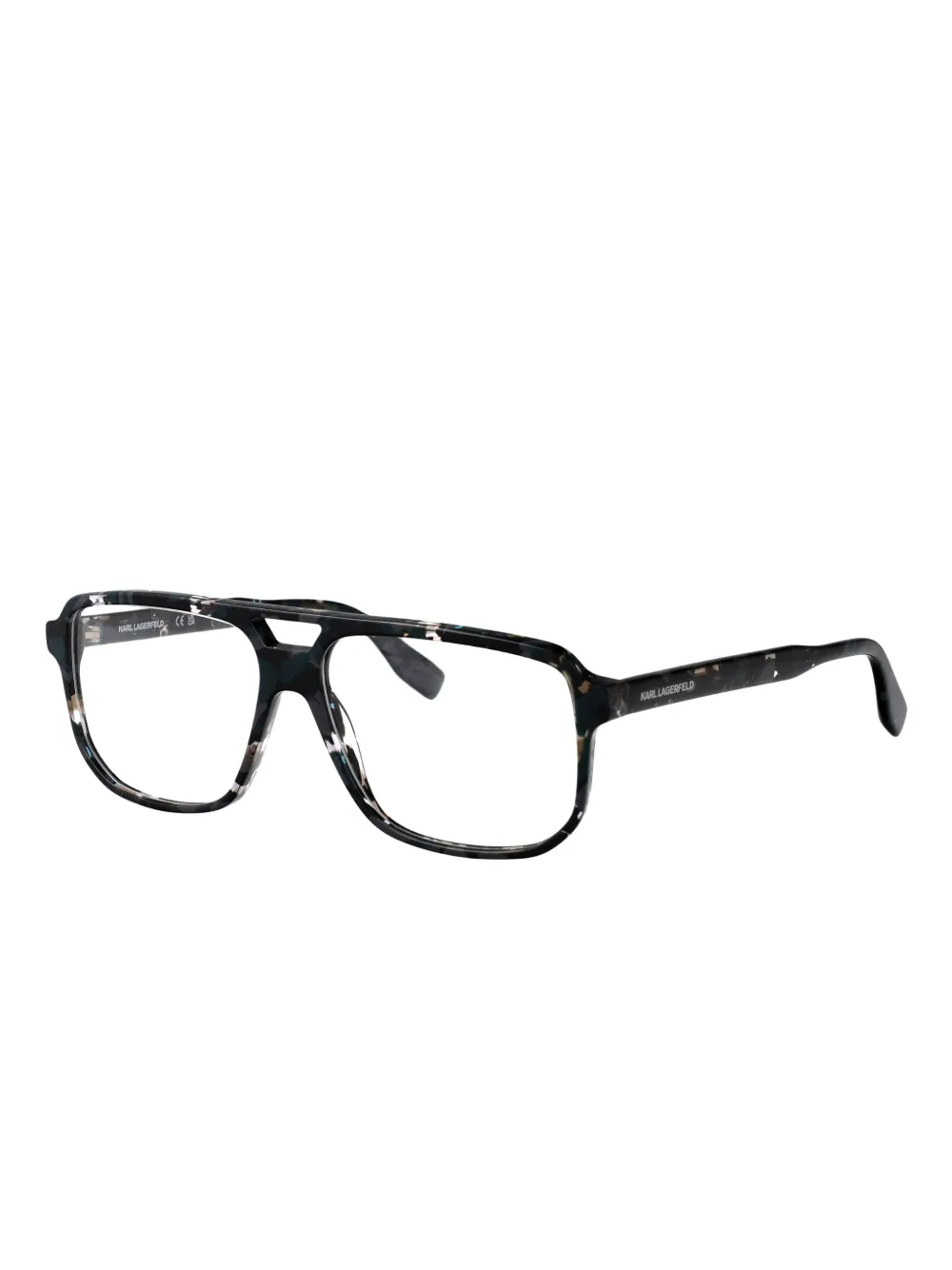 Karl Lagerfeld Bril met rechthoekig montuur Grijs