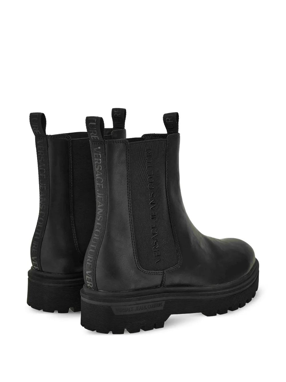 Versace Jeans Couture logo-detail elastic-panel boots Black