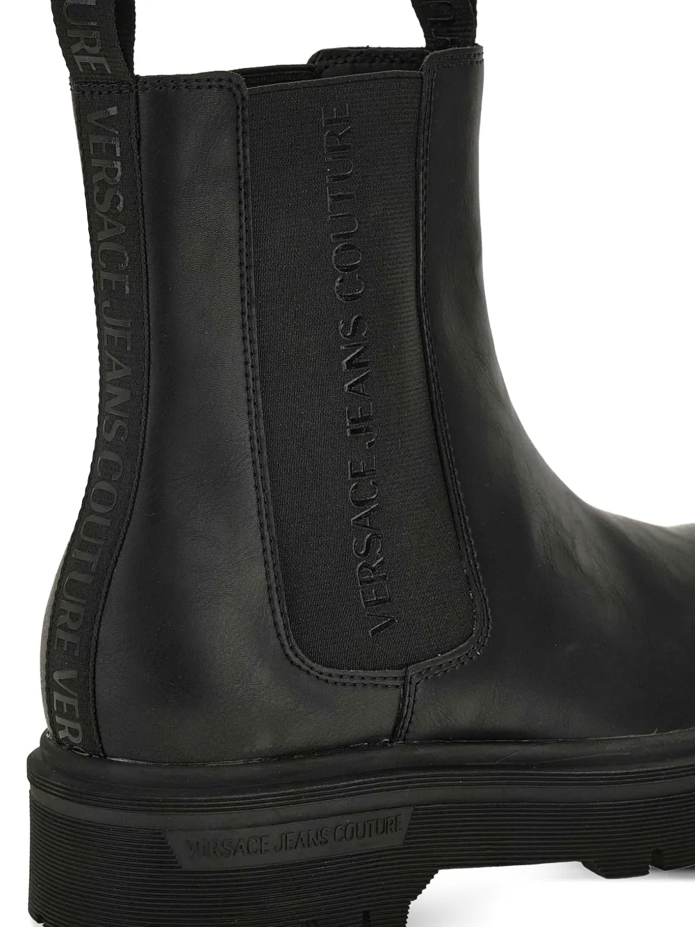 Versace Jeans Couture logo-detail elastic-panel boots Black