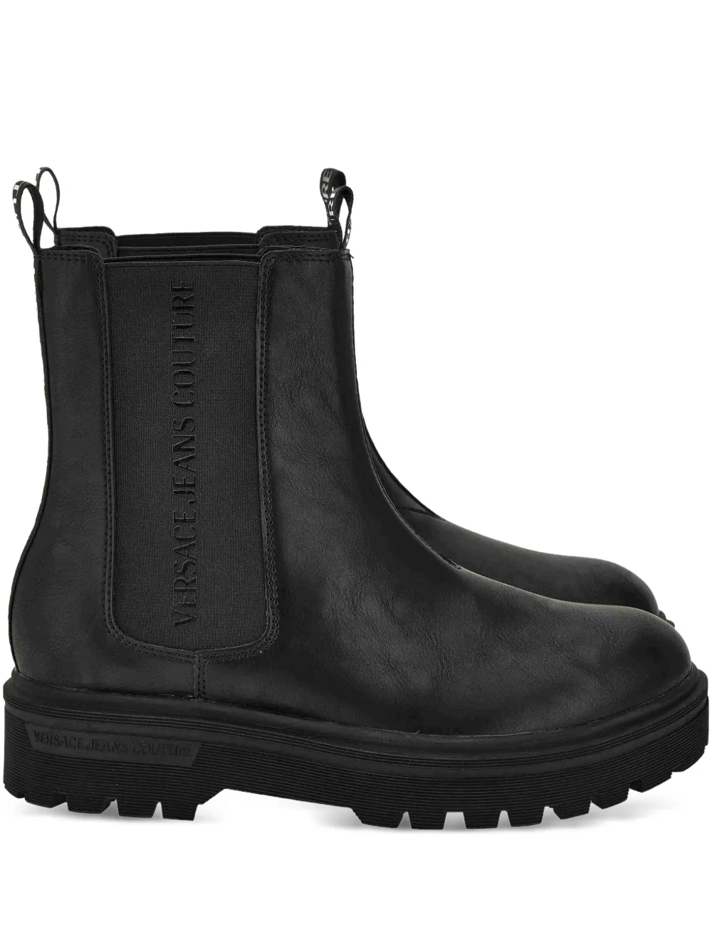 Versace Jeans Couture logo-detail elastic-panel boots Black