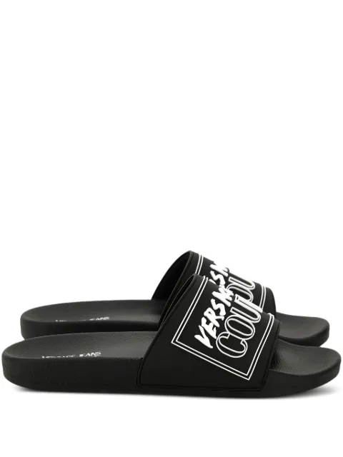 Versace Jeans Couture logo-embossed slides