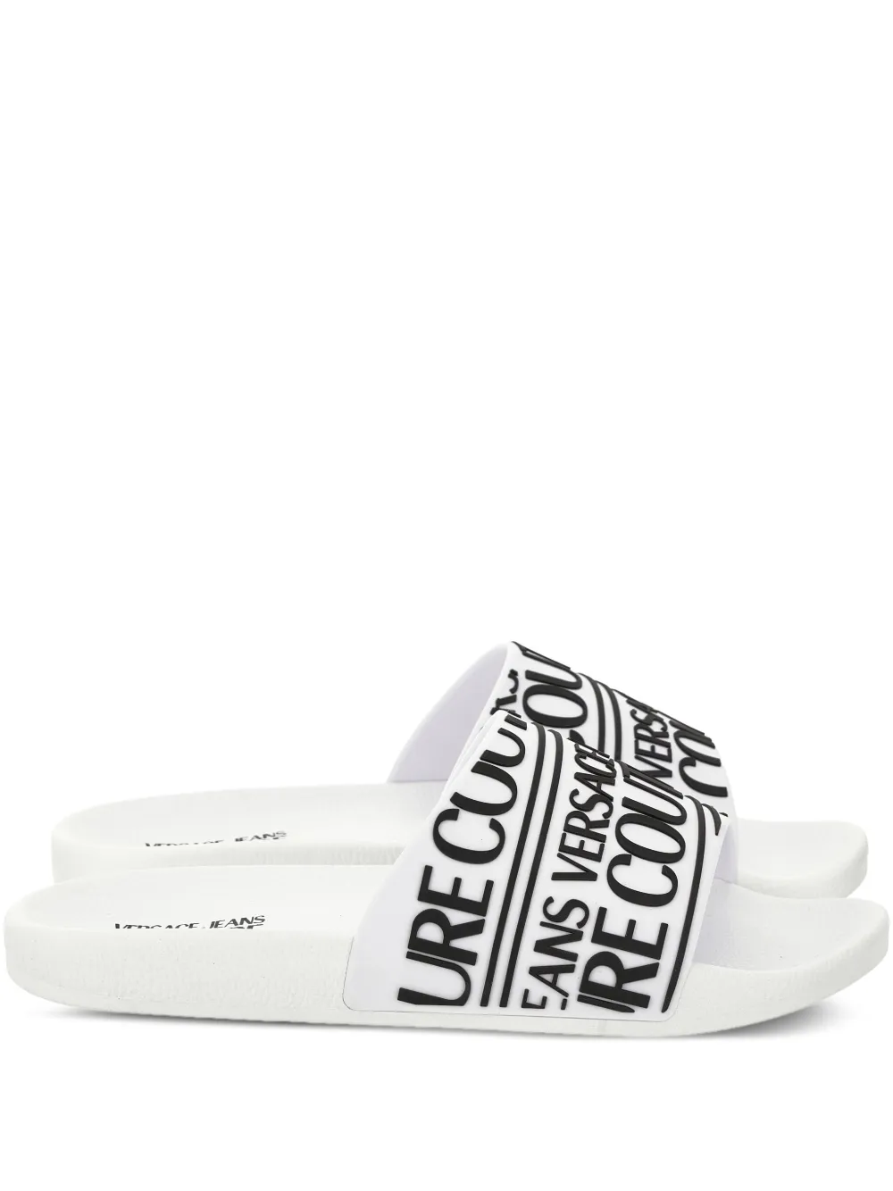 Versace Jeans Couture logo-band slides White