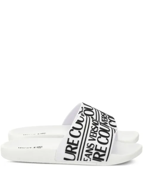 Versace Jeans Couture logo-band slides