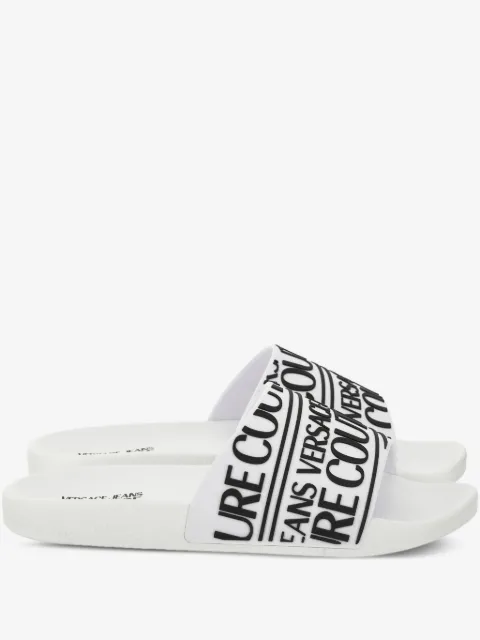 Versace Jeans Couture logo-band slides