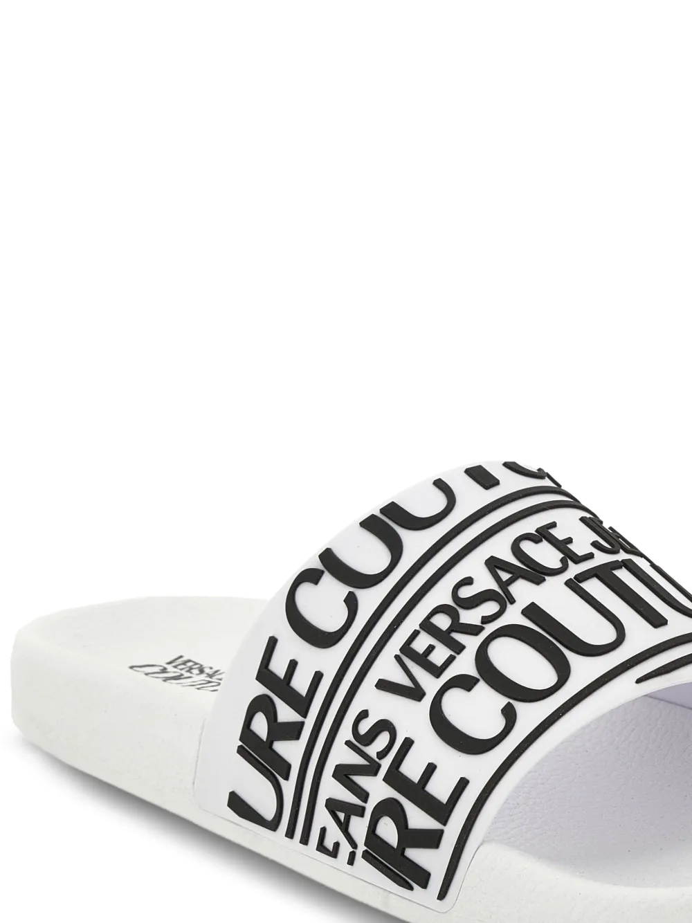 Versace Jeans Couture logo-band slides White