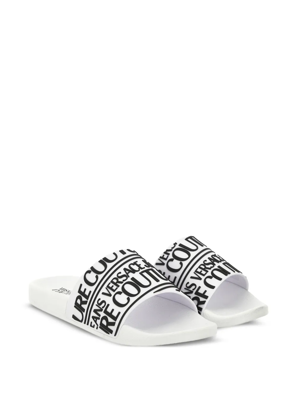 Versace Jeans Couture logo-band slides White