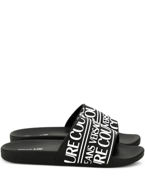 Versace Jeans Couture logo-band slides