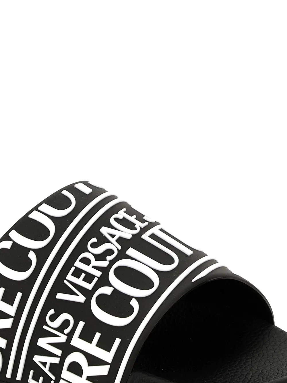 Versace Jeans Couture logo-band slides Black