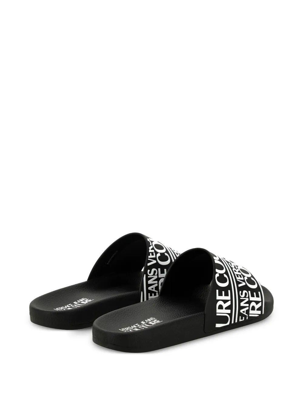 Versace Jeans Couture logo-band slides Black