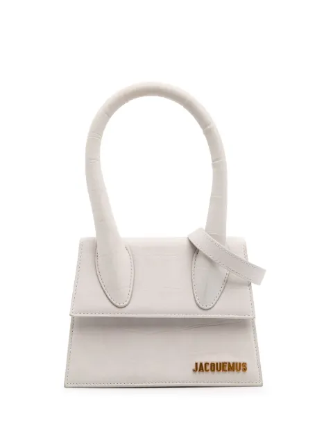 Jacquemus Pre-Owned 2019-2025 Croc Embossed Calfskin Le Chiquito Moyen satchel