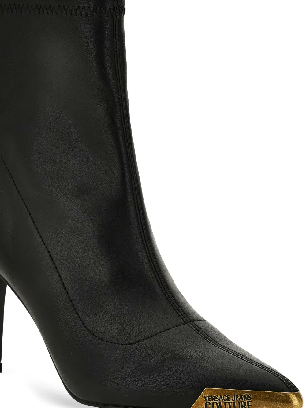 Versace Jeans Couture metallic-toe slip-on boots Black