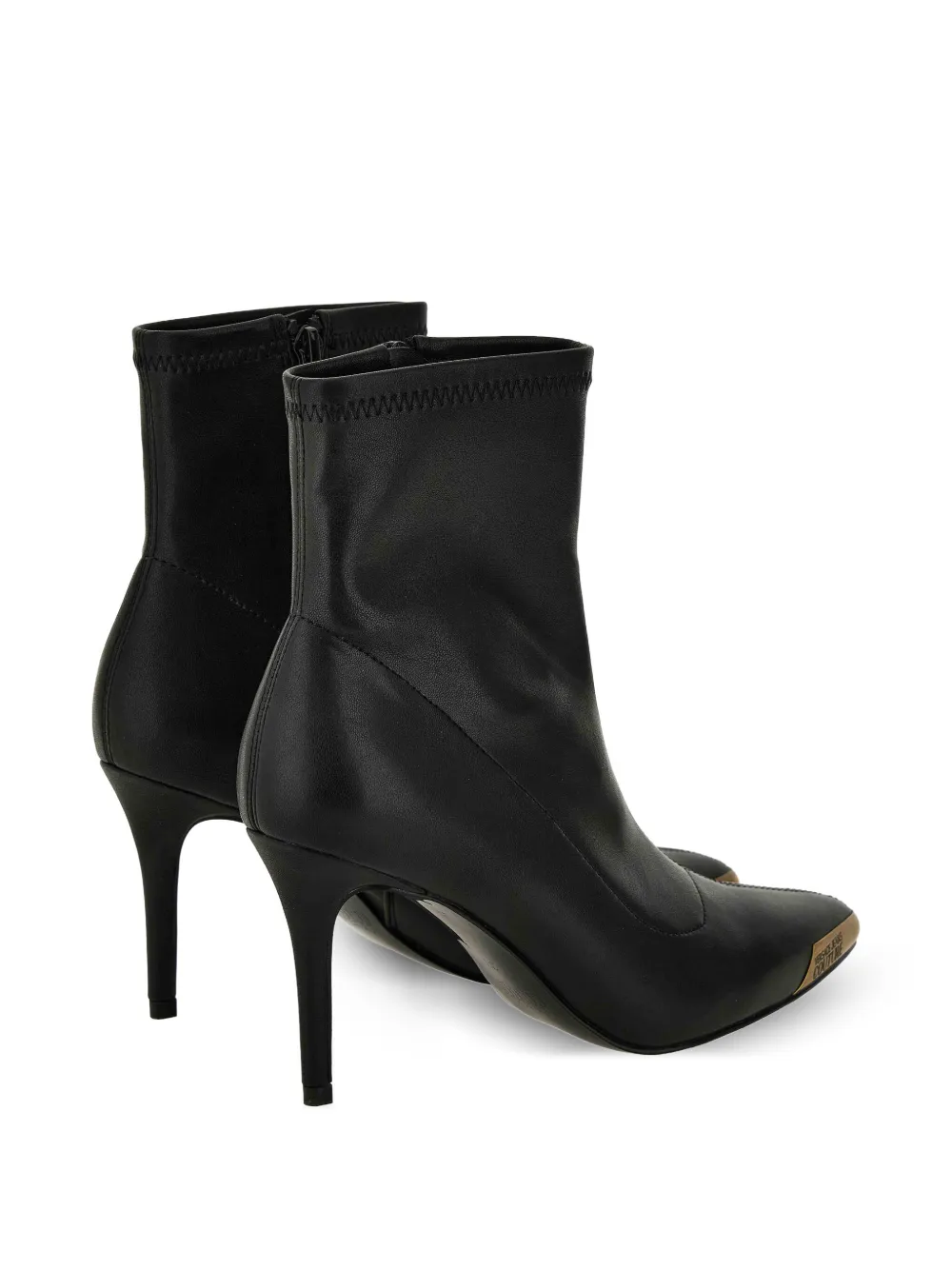 Versace Jeans Couture metallic-toe slip-on boots Black
