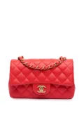 CHANEL Pre-Owned 2019 Mini Rectangular Classic Lambskin Single Flap crossbody bag - Red