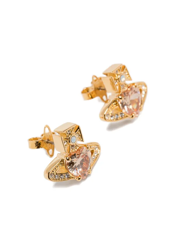 Vivienne Westwood Heart Orb Earrings Gold FARFETCH IN