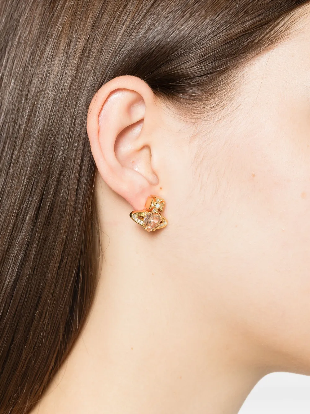 Vivienne Westwood Hartvormige oorbellen - Goud