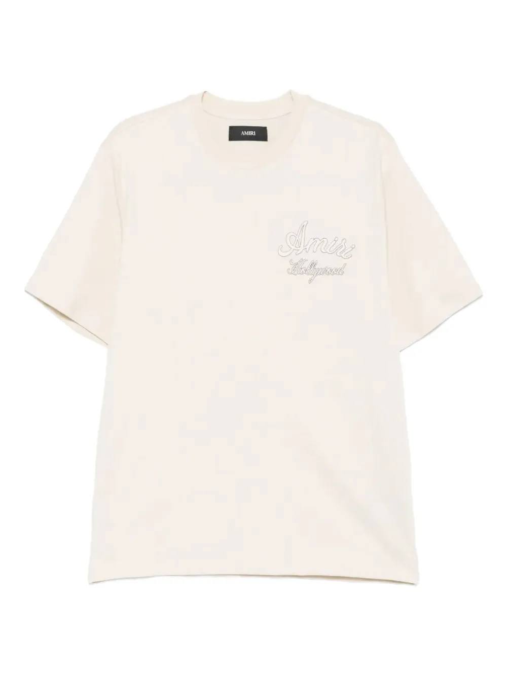 AMIRI embroidered logo T-shirt Beige