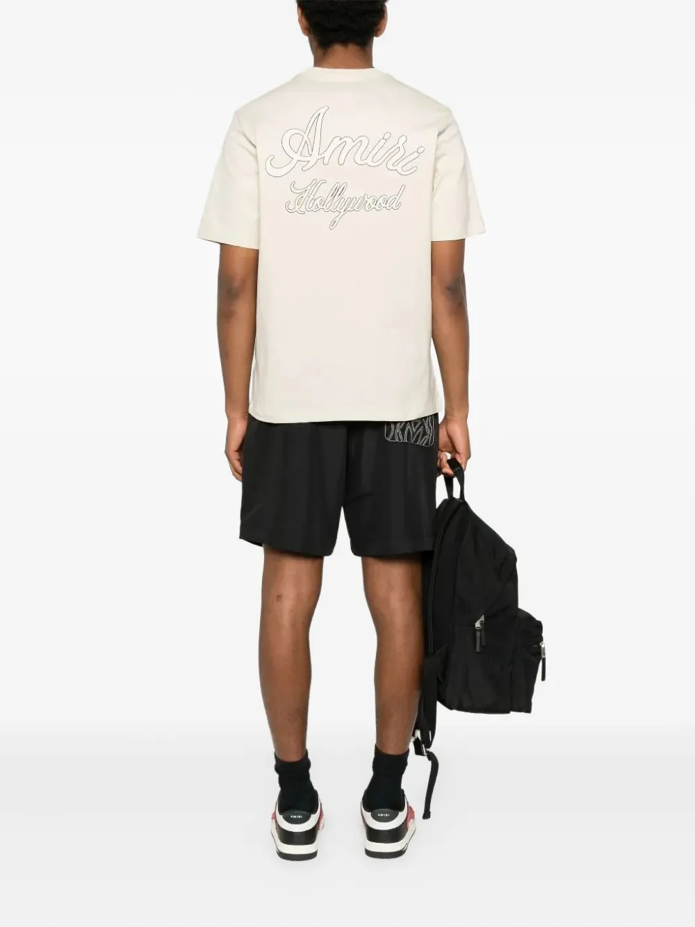 AMIRI embroidered logo T-shirt Beige