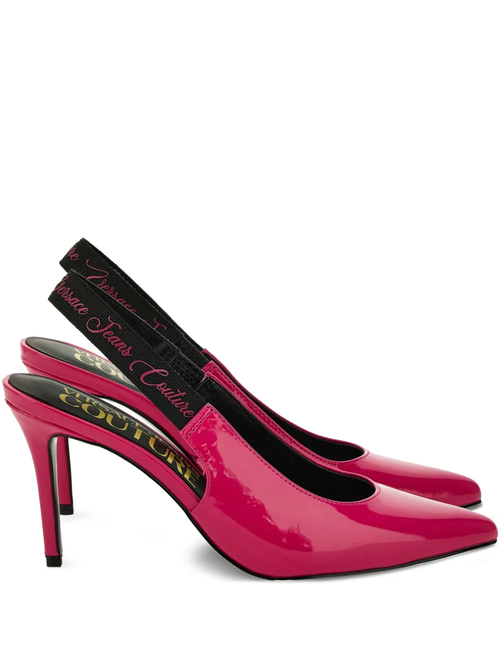 Versace Jeans Couture slingback pointed-toe pumps Pink