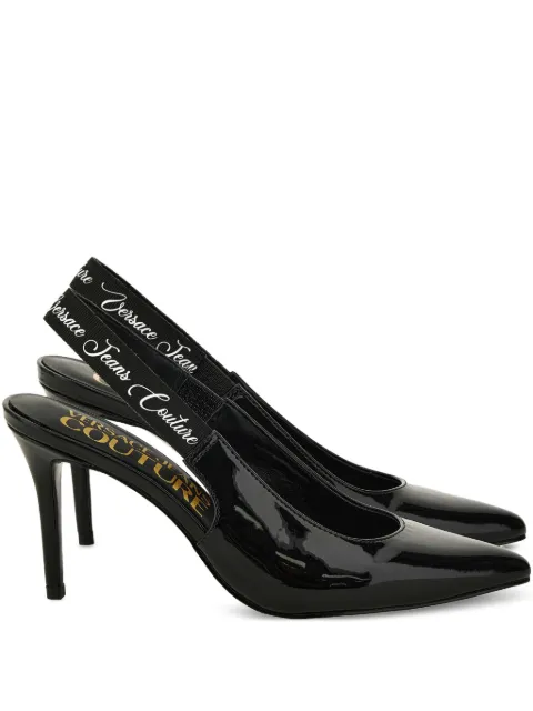 Versace Jeans Couture slingback patent leather pumps