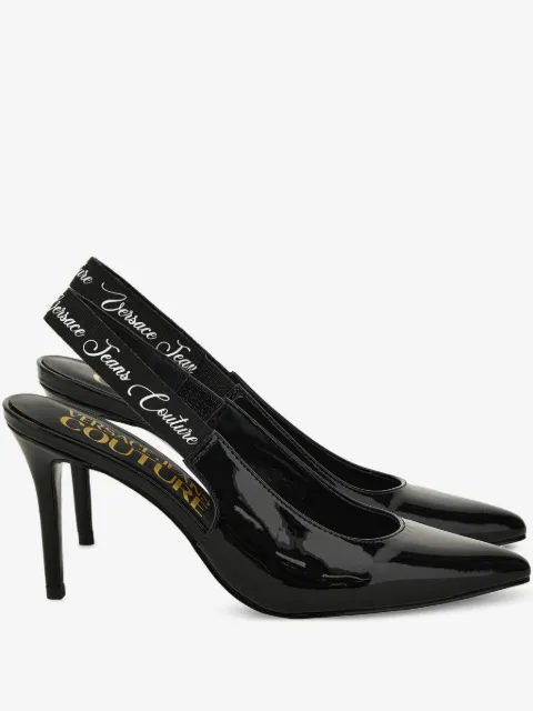 Versace Jeans Couture slingback patent leather pumps