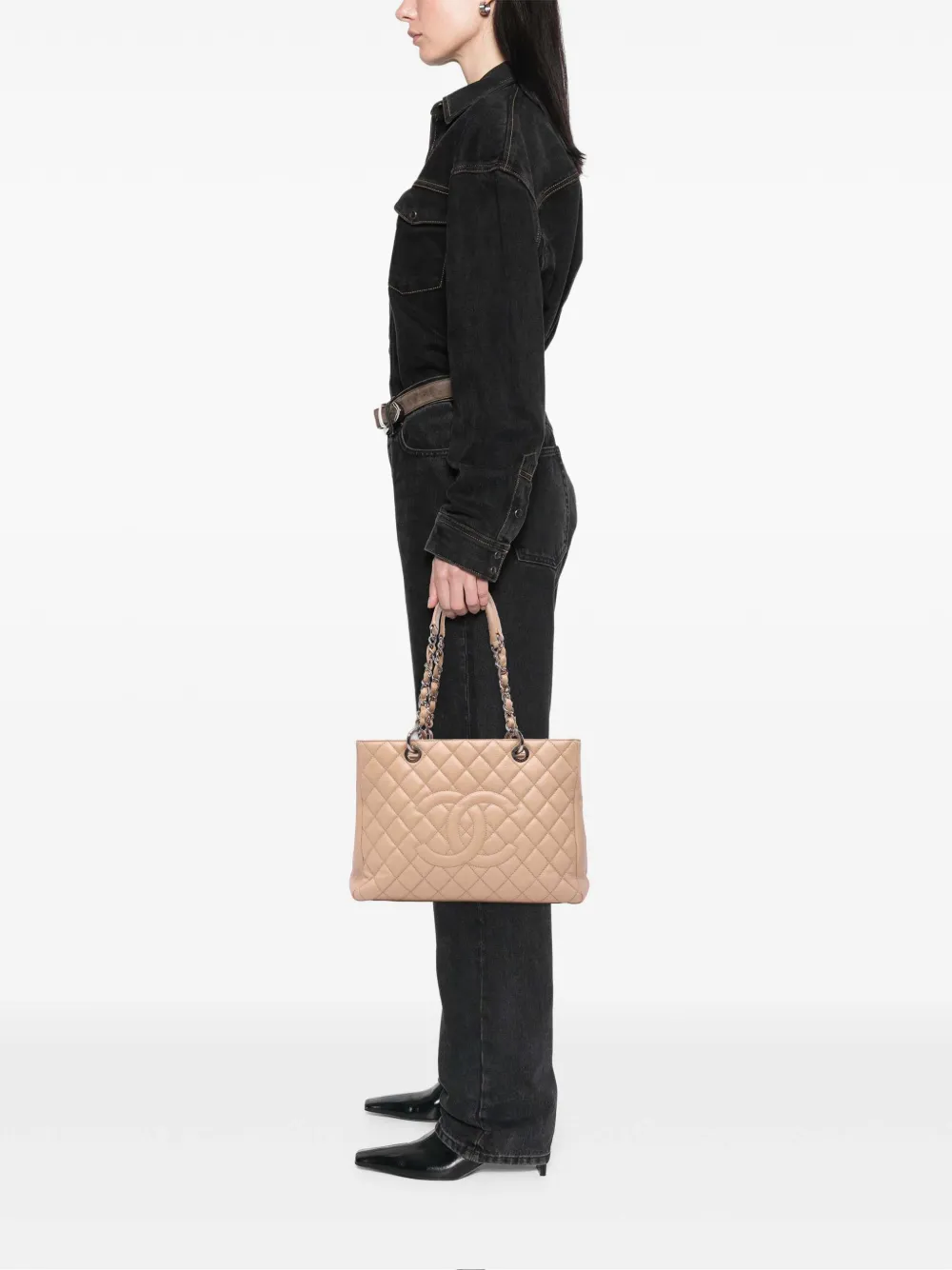 CHANEL Pre-Owned 2009-2010 Caviar Grand Shopping tote bag | Pre-Owned | Image 2