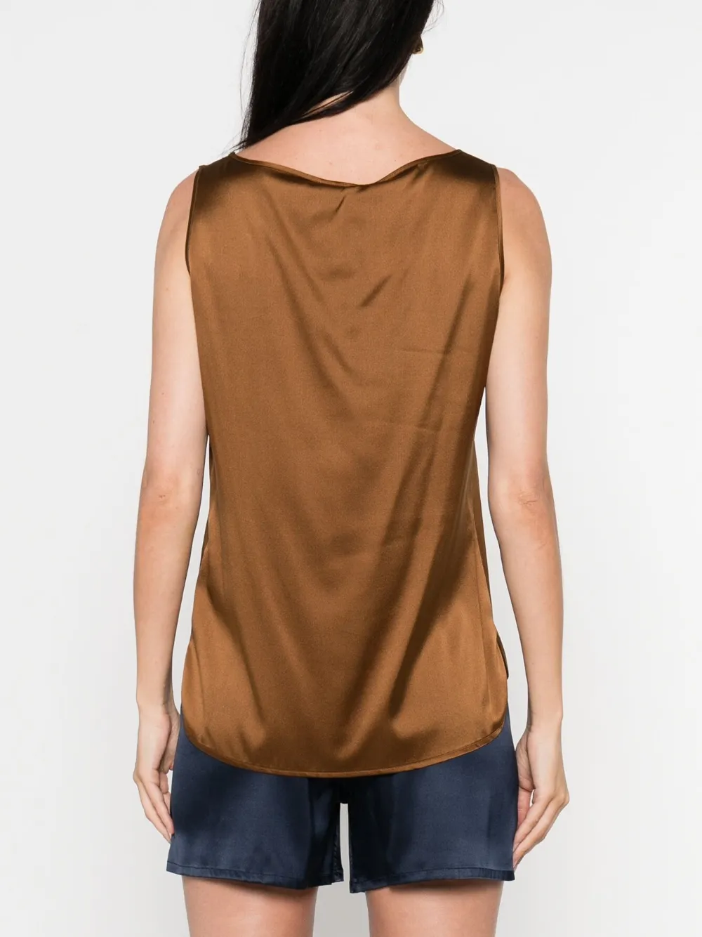 Max Mara Tanktop met diepe ronde hals Bruin