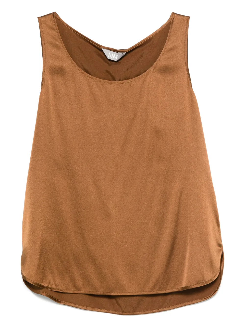 Max Mara Tanktop met diepe ronde hals Bruin