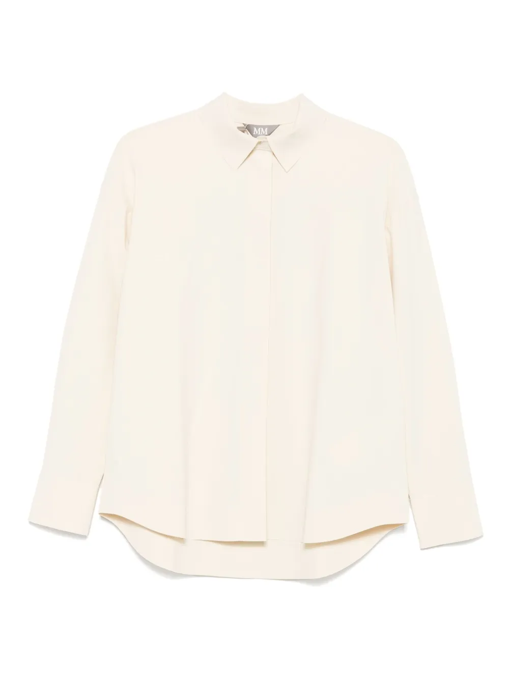 Max Mara long-sleeve collared shirt Beige