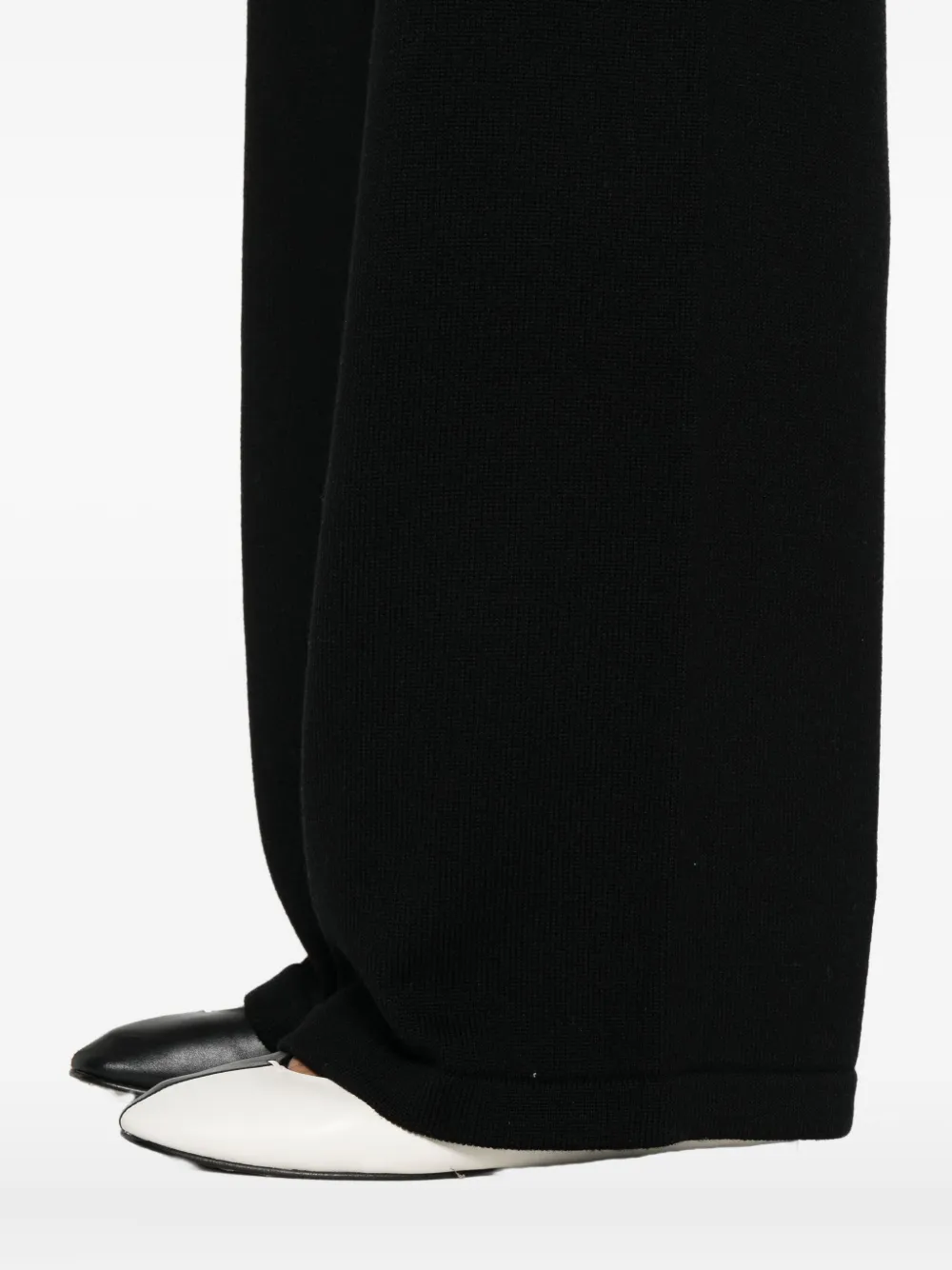 Max Mara Virgin-wool Trousers In Black