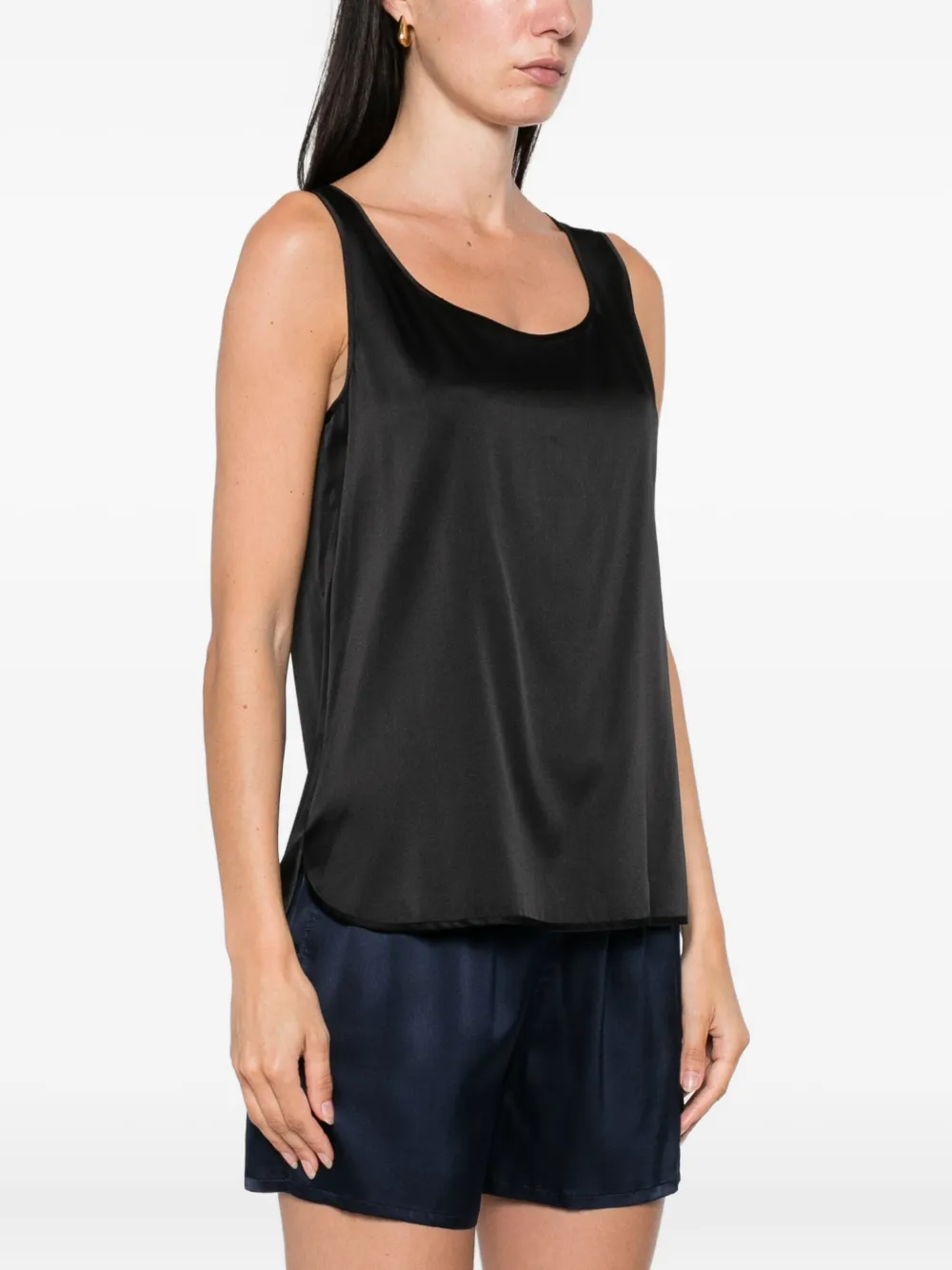 Max Mara Tanktop met diepe ronde hals Zwart